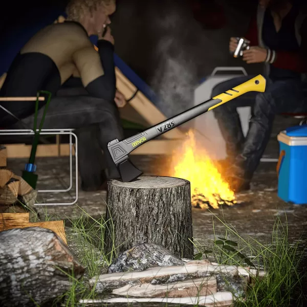imageLEXIVON V14 Camping Hatchet 14Inch Axe  Ergonomic TPR Grip Lightweight FiberGlass Composite Handle  Protective Carrying Sheath Included LXV14V28sSplitting Axe