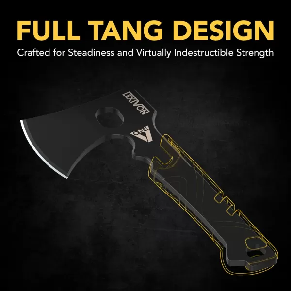 imageLEXIVON V14 Camping Hatchet 14Inch Axe  Ergonomic TPR Grip Lightweight FiberGlass Composite Handle  Protective Carrying Sheath Included LXV14VONE Survival Hatchet