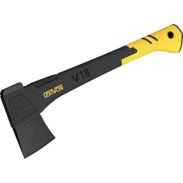 imageLEXIVON V14 Camping Hatchet 14Inch Axe  Ergonomic TPR Grip Lightweight FiberGlass Composite Handle  Protective Carrying Sheath Included LXV14V18Chopping Axe