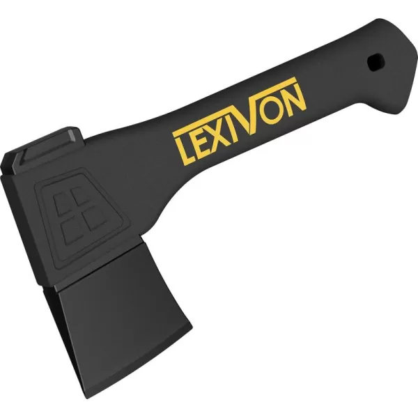 imageLEXIVON V14 Camping Hatchet 14Inch Axe  Ergonomic TPR Grip Lightweight FiberGlass Composite Handle  Protective Carrying Sheath Included LXV14V9 Camping Hatchet