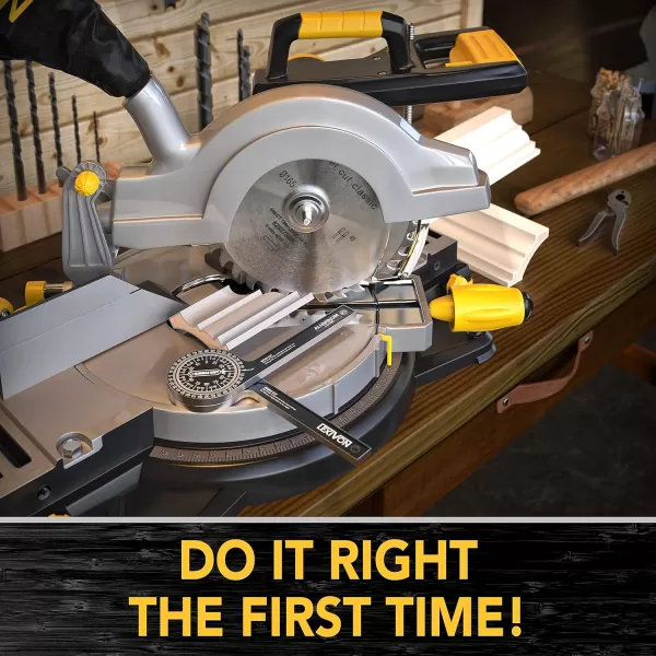 imageLEXIVON 2pack Aluminum Miter Saw Protractor  7Inch Rust Proof Angle Finder Featuring Precision Laser Engraved Scales LX230X21Pack
