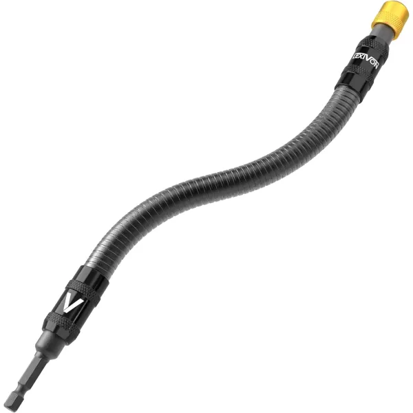 imageLEXIVON Drill Bit Holder 12Inch Flexible Extension QuickRelease with 14Inch Hex Shank  Rated for 3600 RPM Guaranteed High Performance LX50112 Flexible Bit Holder