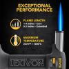 imageLEXIVON Butane Torch Lighter Refillable Kitchen Cooking Torch  SelfIgniting with Safety Lock and Adjustable Flame  ProGrade Aluminum Tank LX775