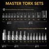 imageLEXIVON Master Torx Bit and Socket Set Premium S2 Alloy ampamp CrV Steel  25Piece Bit Socket T8T60 ampamp ETorx E4E22  HeavyDuty Storage Case LX148
