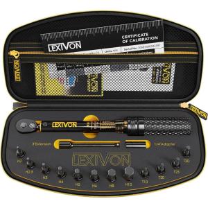 imageLEXIVON Bike Torque Wrench 14Inch Drive Newton Meter  72Tooth Gear DualDirection Click Type 226 Nm 1772301 inlb  Portable for Road ampamp Mountain Bicycles LX190Bike Torque wrench kit