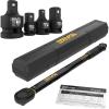 imageLEXIVON 12Inch Drive Click Torque Wrench 10150 FtLb1362035 Nm  Impact Socket Adapter and Reducer 4Piece Set  14quot  38quot  12quot