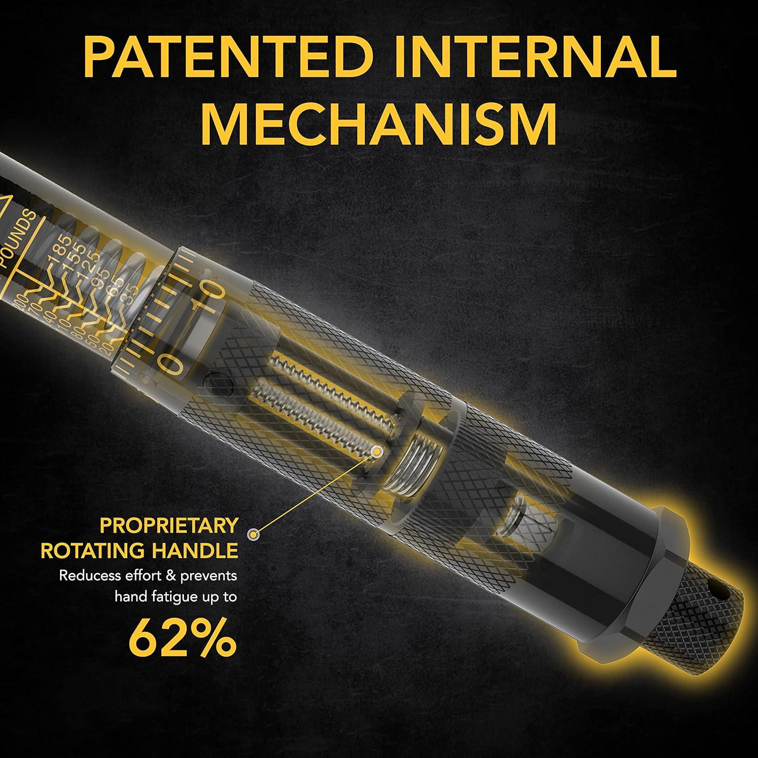 imageLEXIVON Inch Pound Torque Wrench 14Inch And Piece Set  14quot  38quot  12quot Impact Driver