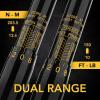 imageLEXIVON 12Inch Drive Click Torque Wrench 10150 FtLb1362035 Nm  Set of 12Inch Flip Impact Socket 6 Total Lug Nut Sizes