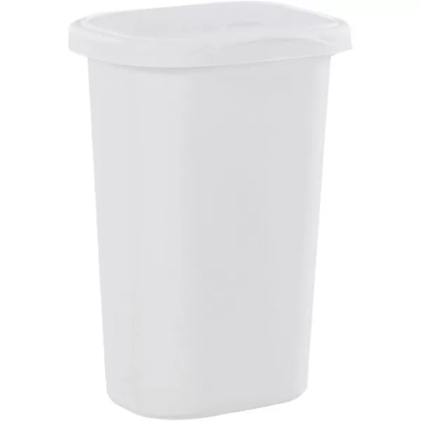 image13 Gal White SpringTop WastebasketWhite