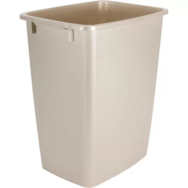 imageRubbermaid Small Trash 9Gallons Beige Plastic Garbage CanWastebasket for KitchenBathroom fits UnderSinkDeskCountertopCabinet 21quart BisqueBisque