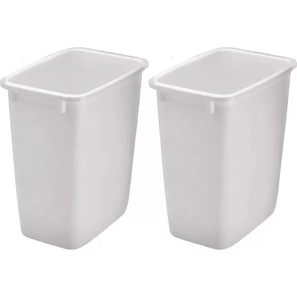 imageRubbermaid Small Trash 9Gallons Beige Plastic Garbage CanWastebasket for KitchenBathroom fits UnderSinkDeskCountertopCabinet 21quart BisqueWhite