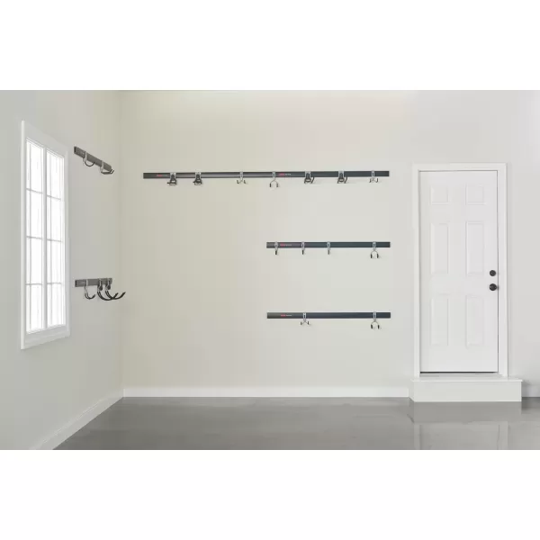 imageRubbermaid 20Piece FastTrack Garage WallMounted Storage Kit 5 Rails and 15 Hooks for HomeHouseToolSportsUtility Purposes6 Rails  18 Hooks