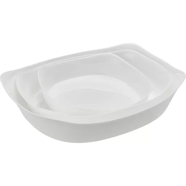 imageRubbermaid DuraLite Glass Bakeware 25Quart White3 Pack