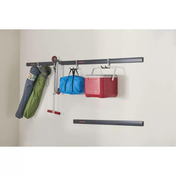 imageRubbermaid FastTrack 2Handle Hook S Hook Mounted Garage Storage and Space Saving Organization System Metallic PowderCoated Steeel for RakesBroomsToysLaddersCord Hook