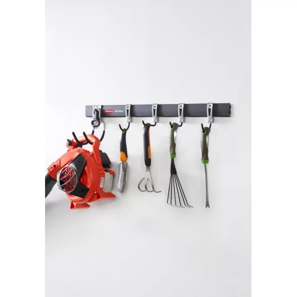 imageRubbermaid FastTrack Garage Storage Utility Hooks All in One Rail Hook Kit and Tool Organizer 6 Piece Heavy Duty for WallShedGarden