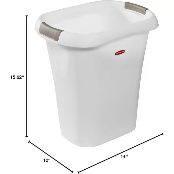 imageRubbermaid Open Top Trash Can 53Gallon White Plastic WastebasketGarbage Bin for HomeKitchenBathroomGarage