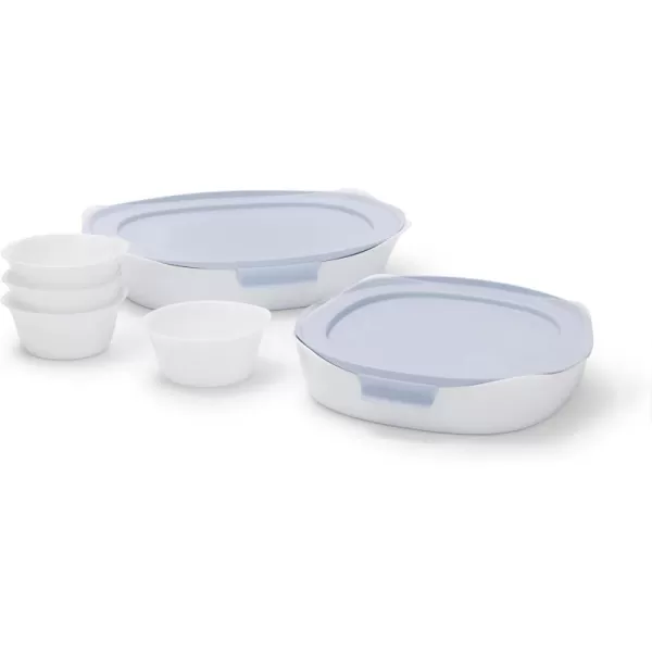 imageRubbermaid DuraLite Glass Bakeware 25Quart White8pc Set