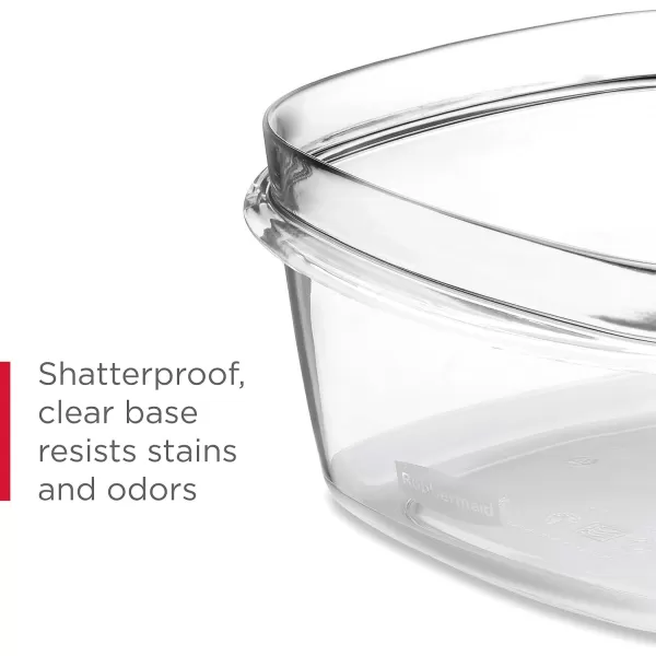 imageRubbermaid 28Piece ClearGrey Food Storage Containers Premium Snap Bases and Various Size Lids Perfect for Meal Prep Leftovers and Dishwasher SafeSet of 14 Assorted Containers