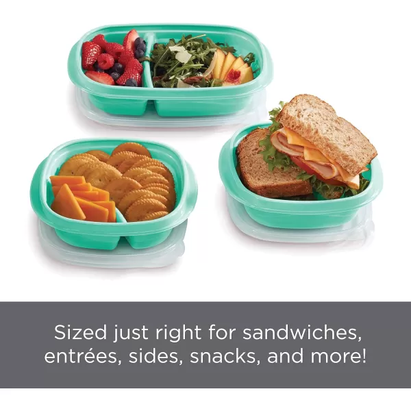 imageRubbermaid 50Piece Food Storage Containers Set with Lids Teal Splash  Perfect for Lunch Meal Prep Leftovers ampamp More  Top Rack Dishwasher Safe BPAFree PlasticTeal