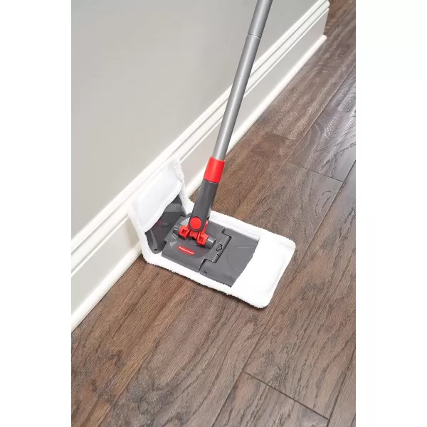 imageRubbermaid Microfiber Flat Spin Mop Floor Cleaning System with Wringer Bucket Red Flat Floor Mop for HardwoodLaminateVinylTileStone Floors