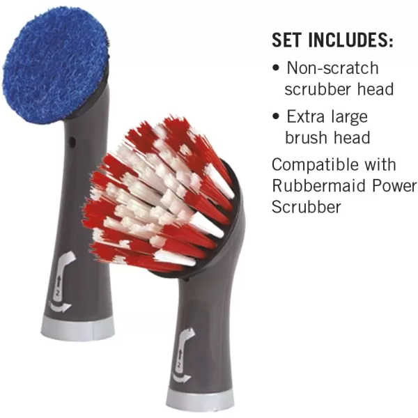 imageRubbermaid Reveal Power Scrubber 15 Replacement Microfiber Pads for Velcro Head Grout Head for Cordless Electric Battery Powered Scrub Brush Ideal for PolishingGlassMirrorsStainless SteelDual Head Combo