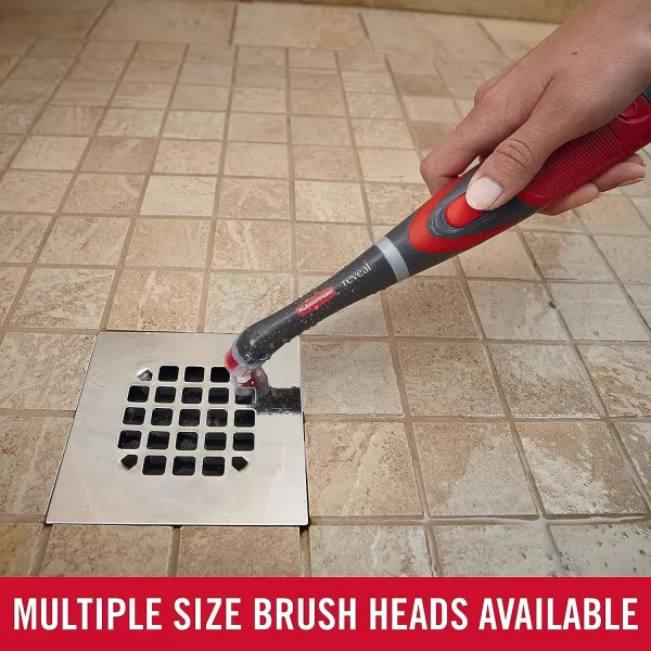 imageRubbermaid Reveal Power Scrubber with MultiPurpose ampamp Grout Head Cordless Electric Battery Powered Scrub Brush Water Resistant for HomeKitchenBathroomGroutTileShowerTubPower Scrubber Combo Kit