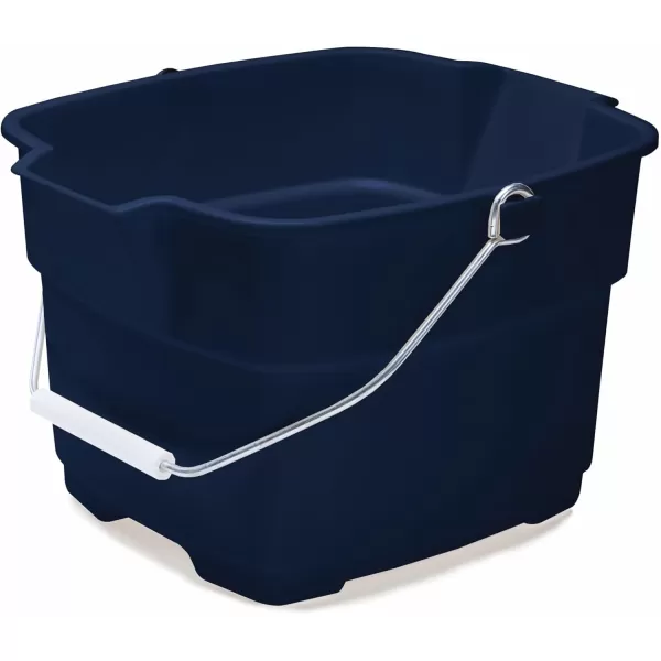 imageRubbermaid Roughneck Square Bucket 12Quart Blue Sturdy Pail Bucket Organizer Household Cleaning Supplies Projects Mopping Storage Comfortable Durable Grip Pour HandleRoyal Blue