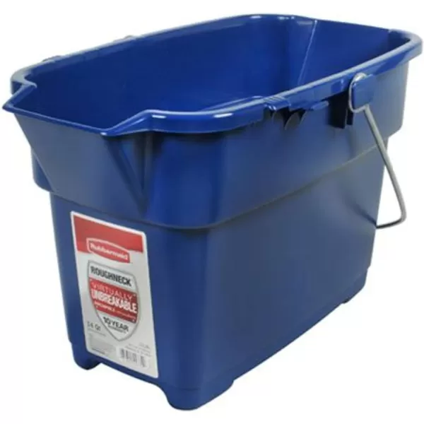 imageRubbermaid Roughneck Square Bucket 12Quart Blue Sturdy Pail Bucket Organizer Household Cleaning Supplies Projects Mopping Storage Comfortable Durable Grip Pour HandleRoyal Blue