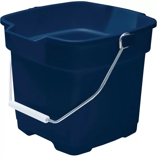 imageRubbermaid Roughneck Square Bucket 12Quart Blue Sturdy Pail Bucket Organizer Household Cleaning Supplies Projects Mopping Storage Comfortable Durable Grip Pour HandleRoyal Blue