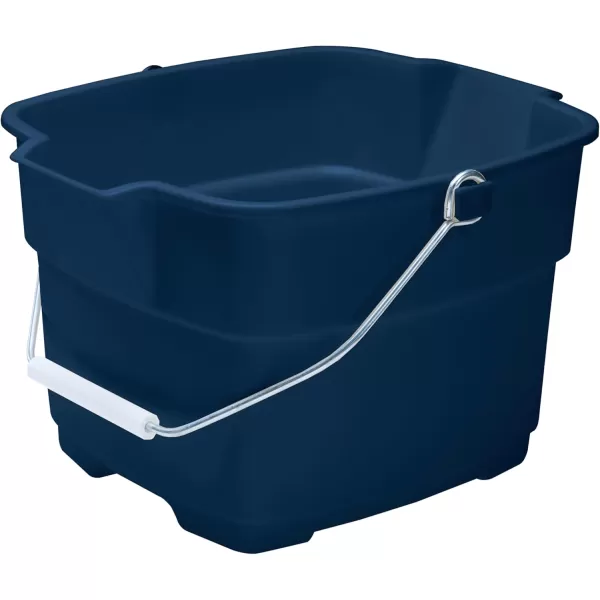 imageRubbermaid Roughneck Square Bucket 12Quart Blue Sturdy Pail Bucket Organizer Household Cleaning Supplies Projects Mopping Storage Comfortable Durable Grip Pour HandleRoyal Blue