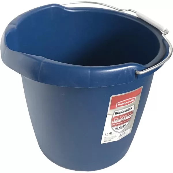 imageRubbermaid Roughneck Square Bucket 12Quart Blue Sturdy Pail Bucket Organizer Household Cleaning Supplies Projects Mopping Storage Comfortable Durable Grip Pour HandleRoyal Blue