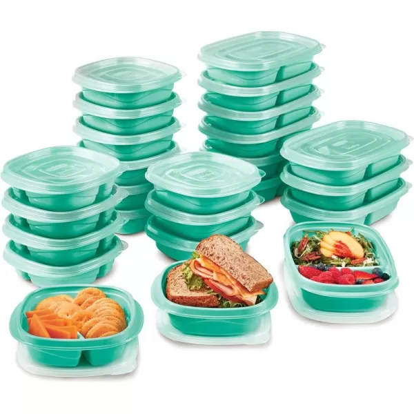 imageRubbermaid 50Piece Food Storage Containers Set with Lids Teal Splash  Perfect for Lunch Meal Prep Leftovers ampamp More  Top Rack Dishwasher Safe BPAFree PlasticTeal