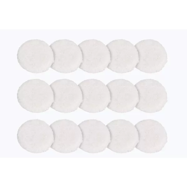 imageRubbermaid Reveal Power Scrubber 15 Replacement Microfiber Pads for Velcro Head Grout Head for Cordless Electric Battery Powered Scrub Brush Ideal for PolishingGlassMirrorsStainless Steel15 Piece Refill Pads