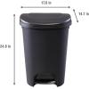 imageRubbermaid Classic 13 Gallon Premium StepOn Trash Can with Lid and StainlessSteel Pedal White Waste Bin for KitchenBlack