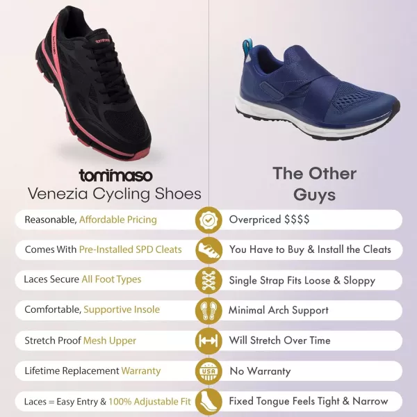 imageTommaso Cycling Shoes WomenOutdoor Cycling Shoes WomenWomen Specialized Bike ShoesWalkable Cycling ShoesWomen SPD Cycling ShoesIndoor Cycling Shoes Women SPDPeloton ShoesSPD Cleat InstalledBlackPink With Spd Cleats