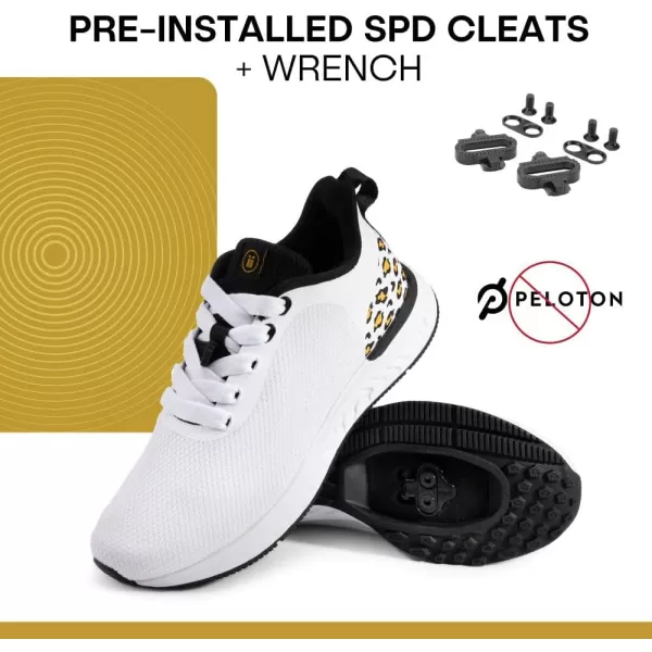 imageTommaso Cycling Shoes WomenOutdoor Cycling Shoes WomenWomen Specialized Bike ShoesWalkable Cycling ShoesWomen SPD Cycling ShoesIndoor Cycling Shoes Women SPDPeloton ShoesSPD Cleat InstalledWhiteLeopard  Spd