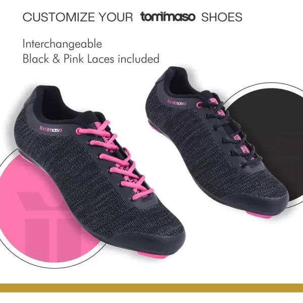 imageTommaso Pista Cycling Shoes for WomenPeloton Cycle Shoes Women Spin Shoes Women Indoor Cycling Delta SPD Cycling Shoes Indoor Cycling Shoes for WomenPeloton ShoesWomen Specialized Bike ShoesBlackPink  Delta