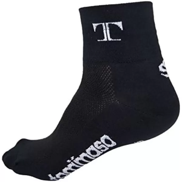 imageTommaso Coolmax Cycling Sock  Low Ankle  Black Large