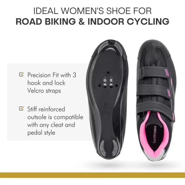 imageTommaso Pista Cycling Shoes for WomenPeloton Cycle Shoes WomenSpin Shoes Women Indoor CyclingDeltaampampSPD Compatible Cycling ShoesIndoor Cycling Shoes for WomenPeloton ShoesWomen Shoes NO CleatsBlackPink