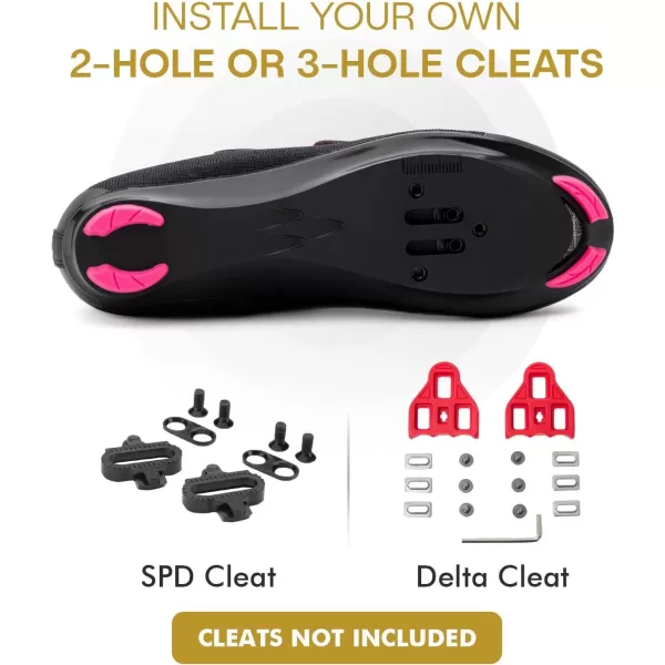 imageTommaso Pista Cycling Shoes for WomenPeloton Cycle Shoes WomenSpin Shoes Women Indoor CyclingDeltaampampSPD Compatible Cycling ShoesIndoor Cycling Shoes for WomenPeloton ShoesWomen Shoes NO CleatsBlackPink  Knit