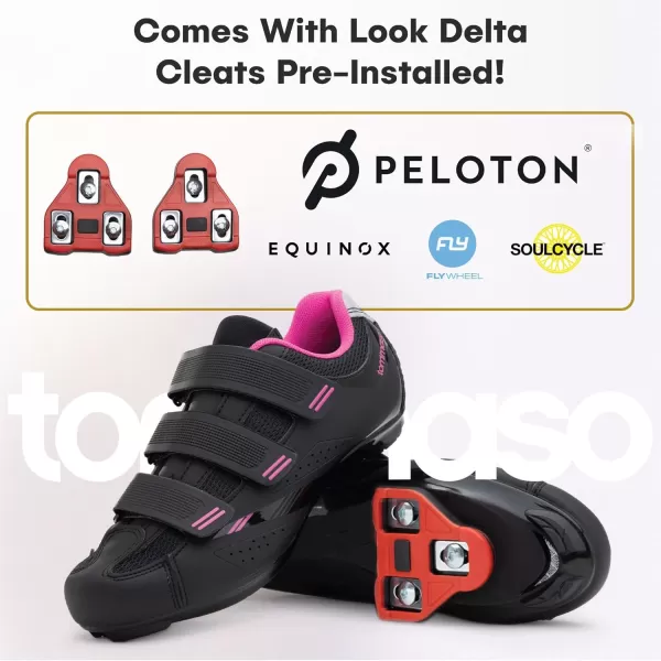 imageTommaso Pista Womens Peloton Cycling Shoes Delta Clip ampamp SPD Cycling Shoes Delta Cleat Cycling Shoes ampamp Indoor Cycling Shoes for Women Spin Shoes Women Indoor Cycling with SPD Cleats ampamp Peloton ShoesBlackPinkdelta