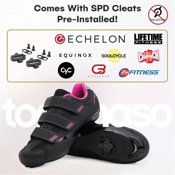 imageTommaso Pista Womens Peloton Cycling Shoes Delta Clip ampamp SPD Cycling Shoes Delta Cleat Cycling Shoes ampamp Indoor Cycling Shoes for Women Spin Shoes Women Indoor Cycling with SPD Cleats ampamp Peloton ShoesBlackPinkspd