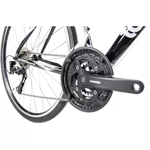 imageTommaso La Forma Lightweight Comfortable Hybrid Bikes Fitness Commuter Bike Black WhiteBlack  Best