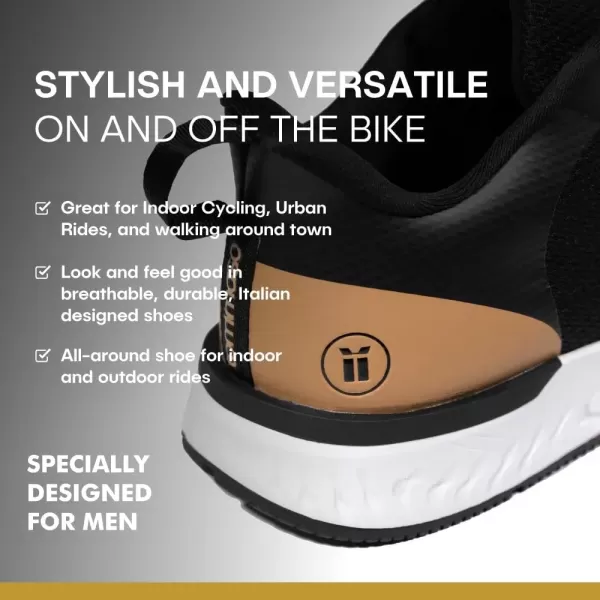 imageTommaso Indoor Cycling Shoes MenGravel Bike ShoesSPD Cycling Shoes Walkable Cycling ShoesSPD ShoesRoad Bike Shoes MenCycling Shoes MenMens Cycling ShoesPre Installed CleatsBlack  Spd Bundle