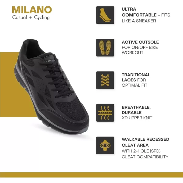 imageTommaso Indoor Cycling Shoes MenGravel Bike ShoesSPD Cycling Shoes Walkable Cycling ShoesSPD ShoesRoad Bike Shoes MenCycling Shoes MenMens Cycling ShoesPre Installed CleatsBlackGrey