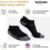 imageTommaso Moisture Wicking Cycling Socks Men WomenBlack Super Wicking No Show