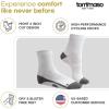 imageTommaso Moisture Wicking Cycling Socks Men WomenWhite Super Wicking High Cut