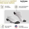 imageTommaso Moisture Wicking Cycling Socks Men WomenWhite Super Wicking No Show