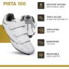 imageTommaso Pista Cycling Shoes for WomenPeloton Cycle Shoes WomenSpin Shoes Women Indoor CyclingDeltaampampSPD Compatible Cycling ShoesIndoor Cycling Shoes for WomenPeloton ShoesWomen Shoes NO CleatsBlackWhite Velcro Straps