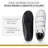 imageTommaso Pista Cycling Shoes for WomenPeloton Cycle Shoes WomenSpin Shoes Women Indoor CyclingDeltaampampSPD Compatible Cycling ShoesIndoor Cycling Shoes for WomenPeloton ShoesWomen Shoes NO CleatsBlackWhite Velcro Straps